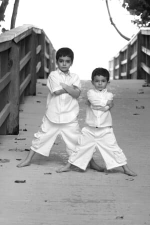Two brothers on Hollywood beach